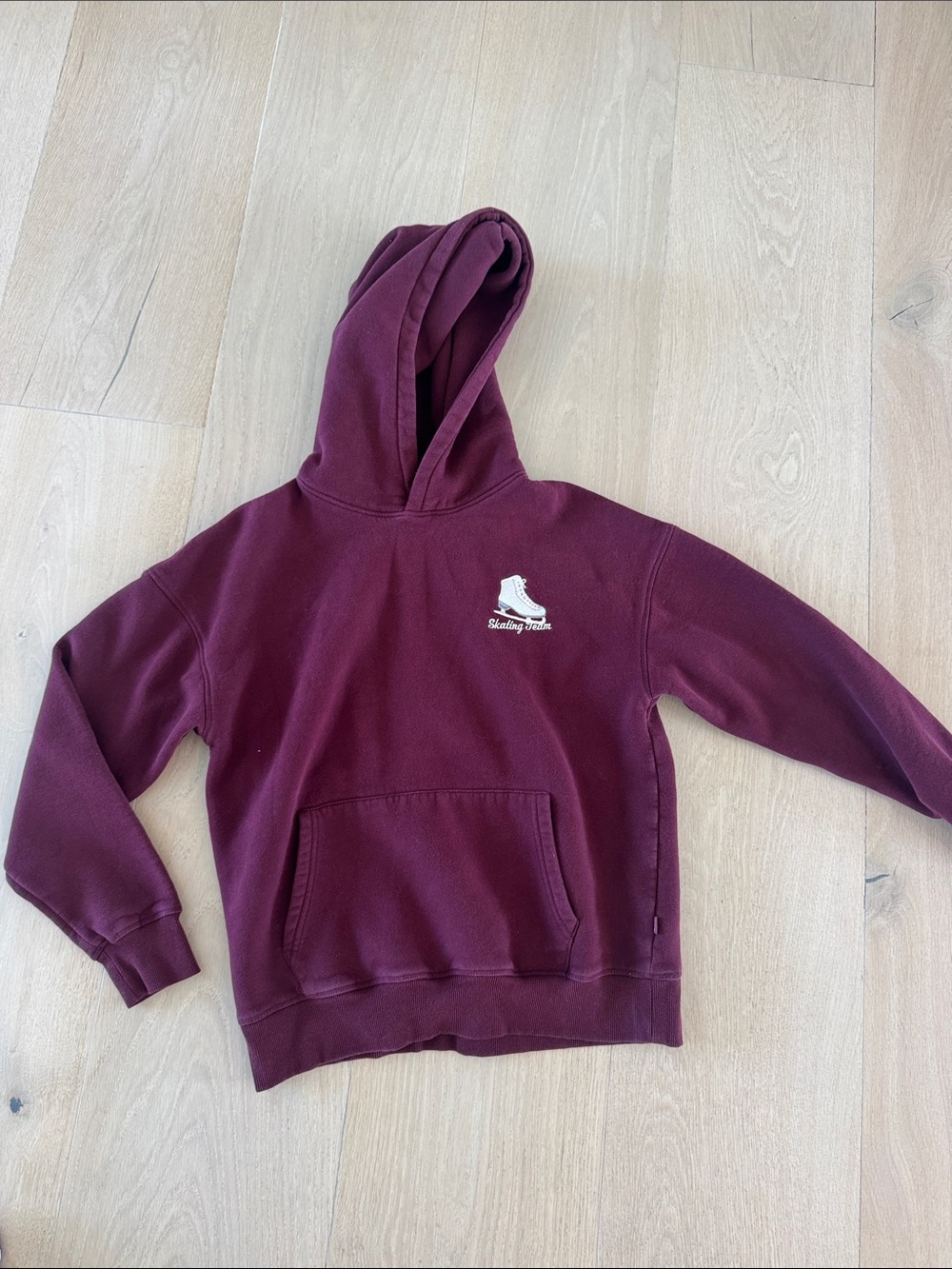 Cotton On Maroon Hoodie with Skate Patch
